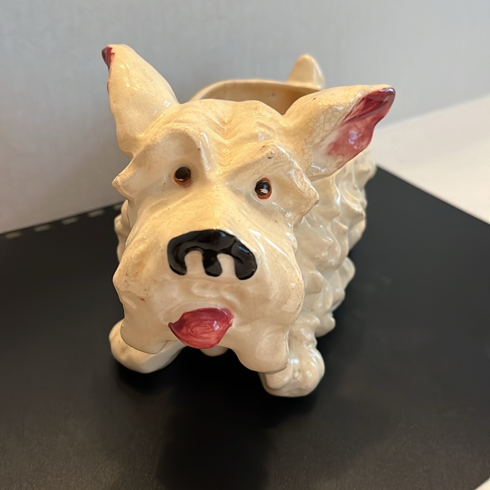Vintage dog planter.